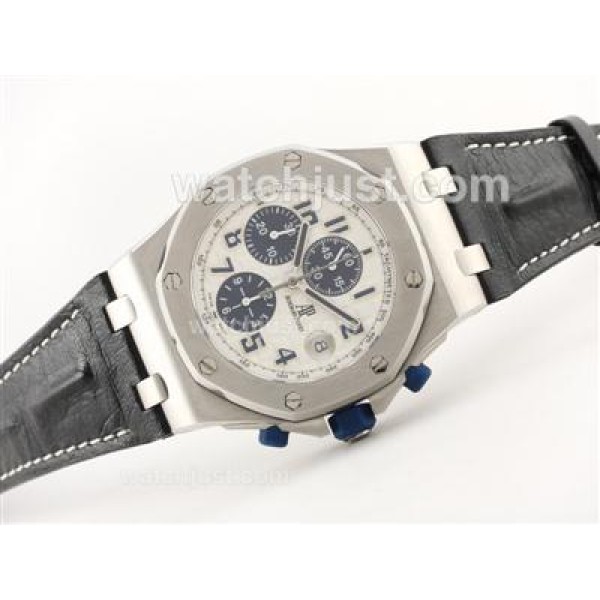 UK Swiss Replica Audemars Piguet Royal Oak Chrono Swiss Valjoux 7750 Movement With Blue Markers-Sec@12 Watches