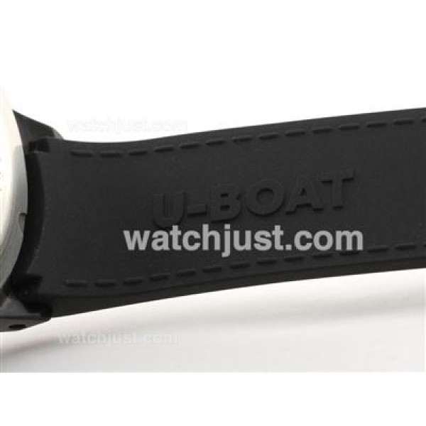 U-boat Italo Fontana Working Chronograph PVD Case with White Dial-Rubber Strap