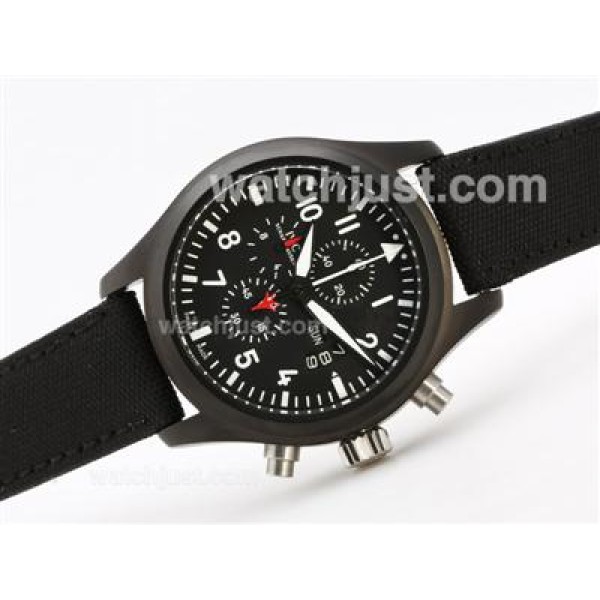 IWC 3789 Top Gun Pilot Working Chrono PVD Case-Same Chassis As 7750 Version-High Quality