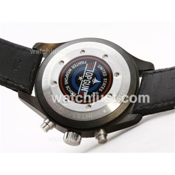 IWC 3789 Top Gun Pilot Working Chrono PVD Case White Dial-Same Chassis As 7750 Version-High Quality