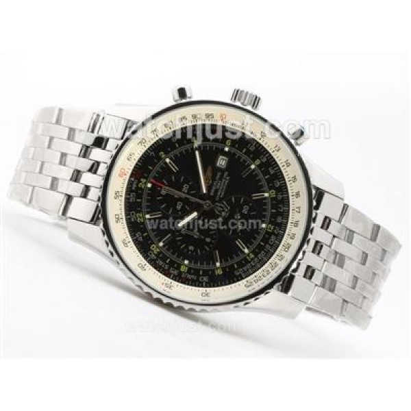 Breitling Navitimer World Working Chronograph With Black Dial