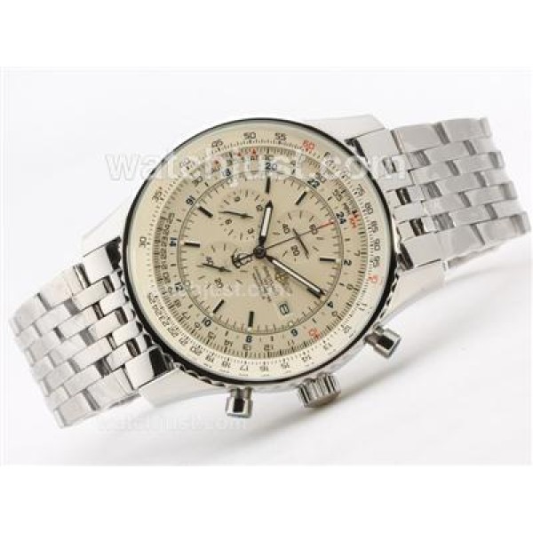 Breitling Navitimer World Working Chronograph With White Dial