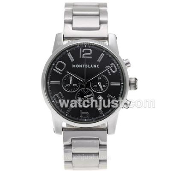 Montblanc Time Walker Working Chronograph with Black Dial -Same as 7750 Structure-High Quality