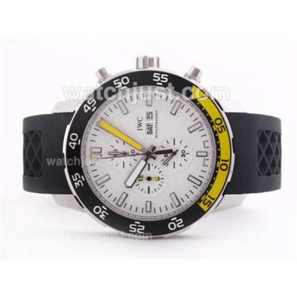 IWC Aquatimer Working Chronograph White Dial with Orange/Black Bezel