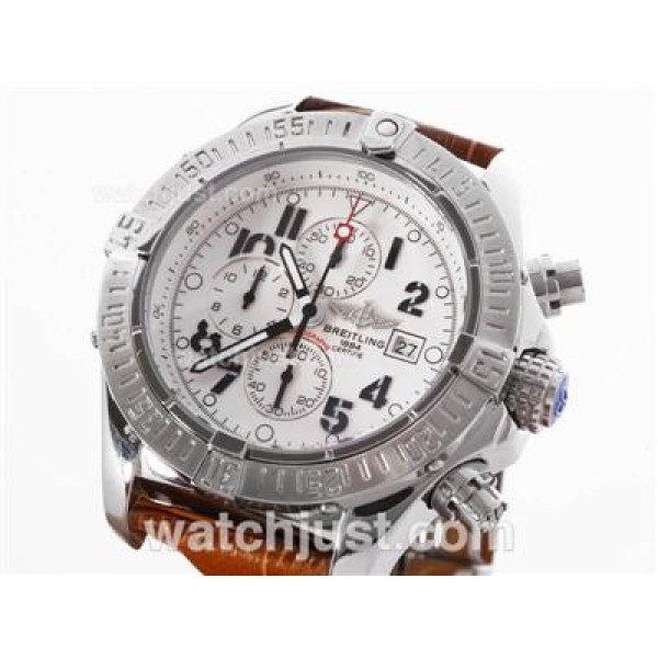 Breitling Skyland Avenger Working Chronograph with White Dial