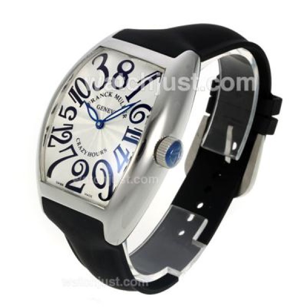 Franck Muller Crazy Hours Automatic with White Dial-Jumbo Version