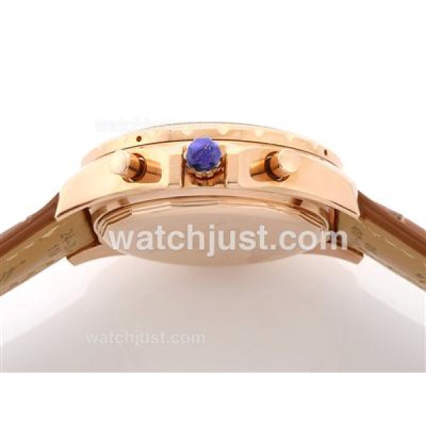Breitling For Bentley Working Chronograph Rose Gold Case Brown Dial