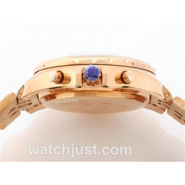 Breitling For Bentley Motors T Working Chronograph Rose Gold Case with Blue Dial