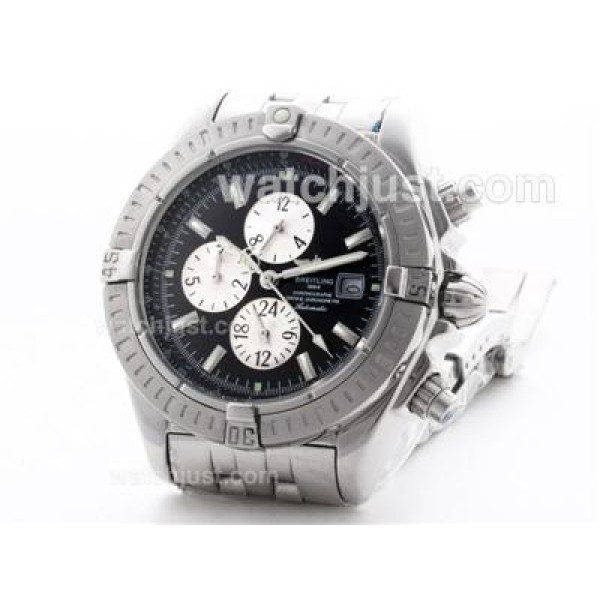 Breitling Chronomat Evolution Automatic With Black Dial-Stick Marking S/S