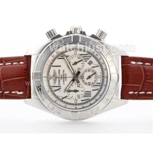 Breitling Chronomat B01 Working Chrono with White Dial-Roman Marking