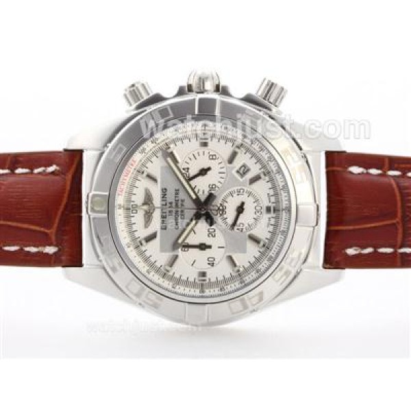 Breitling Chronomat B01 Working Chrono with White Dial-Stick Marking