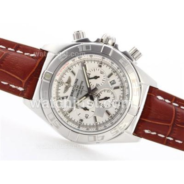 Breitling Chronomat B01 Working Chrono with White Dial-Stick Marking
