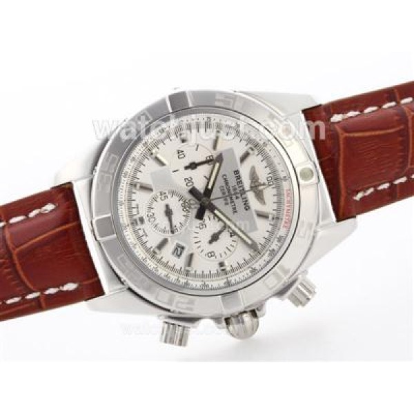 Breitling Chronomat B01 Working Chrono with White Dial-Stick Marking