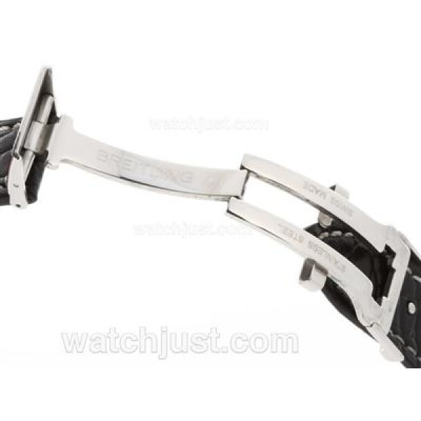 Breitling Leather Strap with Deployant Buckle - 24mm