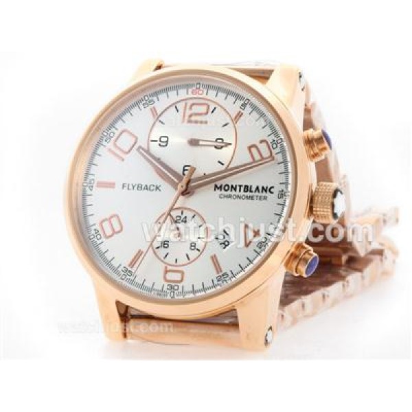 Montblanc Flyback Automatic Full Rose Gold with White Dial