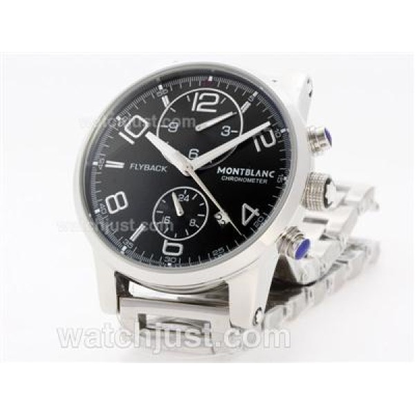 Montblanc Flyback Automatic with Black Dial S/S