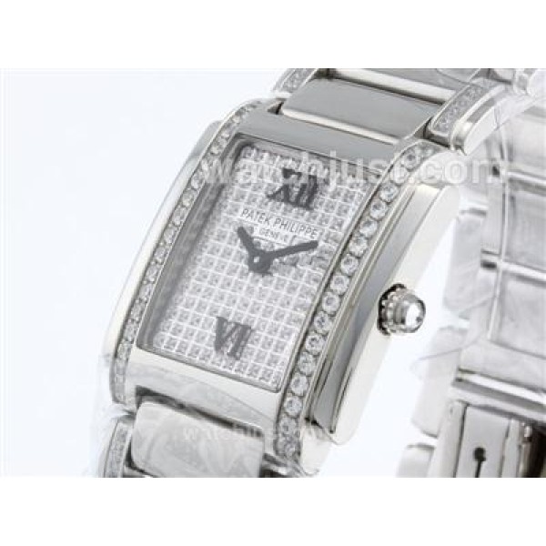 Patek Philippe Twenty-4 Hours Swiss ETA Movement with Diamond Marking and Dial S/S-Lady Size