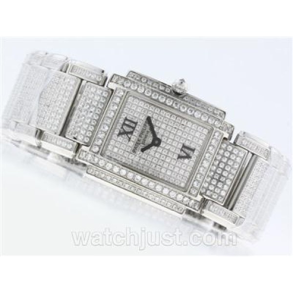 Patek Philippe Twenty-4 Hours Swiss ETA Movement with Full Diamond-Lady Size