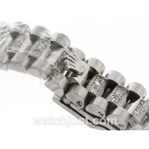 Rolex Stainless Steel Presidential Strap with Diamonds for Lady Size Version