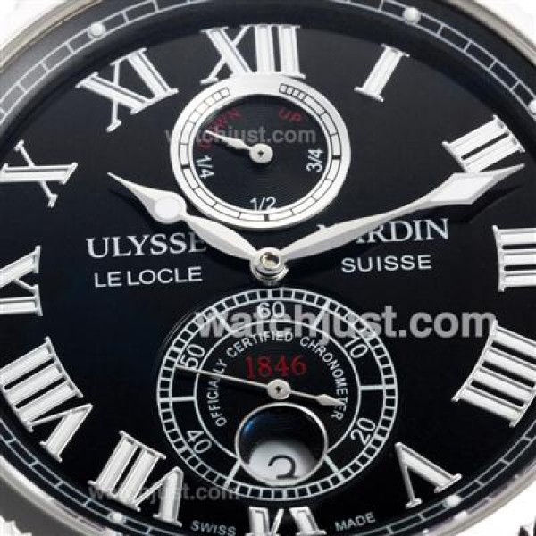 Ulysse Nardin Lelocle Suisse Working Power Reserve Automatic with Black Dial-Roman Markers