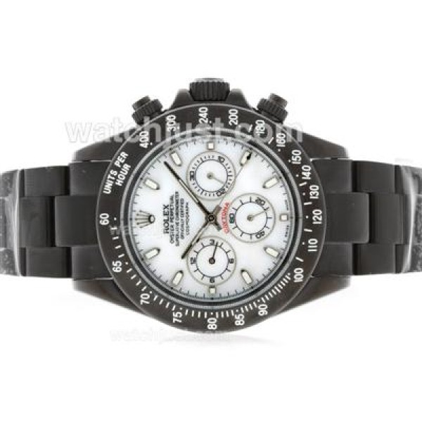 Top Quality Rolex Daytona Pro Hunter Fake Watches With White Dials For Men