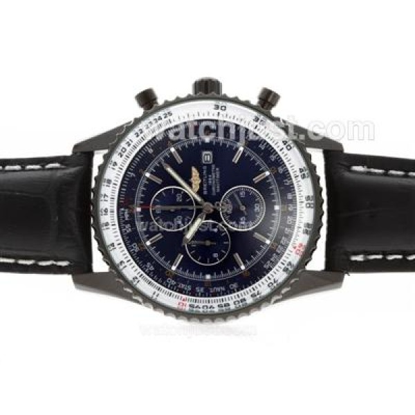 Breitling Navitimer Working Chronograph PVD Case with Blue Dial