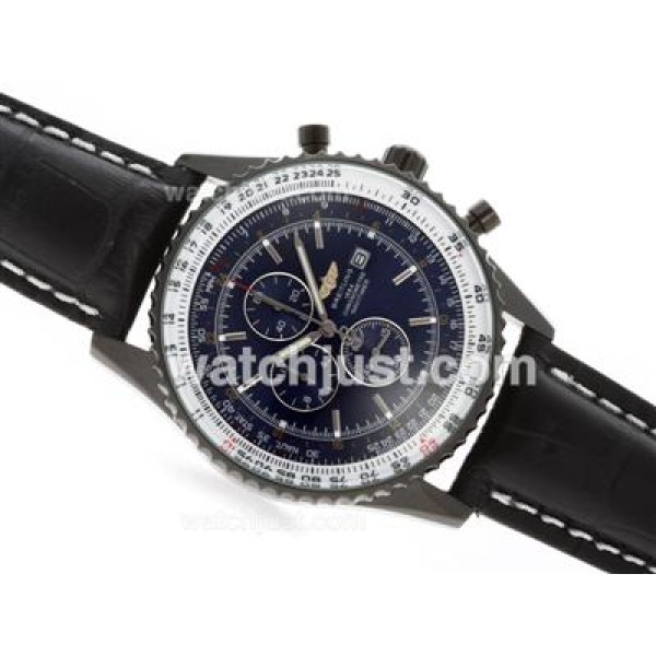Breitling Navitimer Working Chronograph PVD Case with Blue Dial