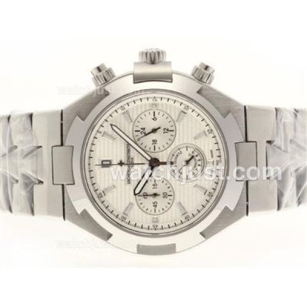 Vacheron Constantin Overseas Working Chronograph with White Dial-Sapphire Glass