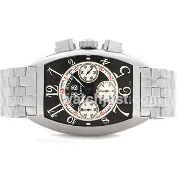 Franck Muller Casablanca Chronograph Swiss Valjoux 7750 Movement with Black Dial S/S