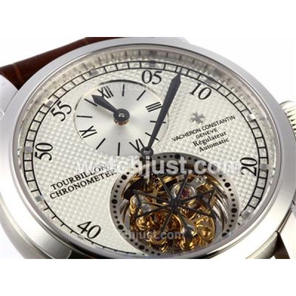 UK High Quality Replica Vacheron Constantin Tourbillon Regulateur Manual Winding with White Dial Watches