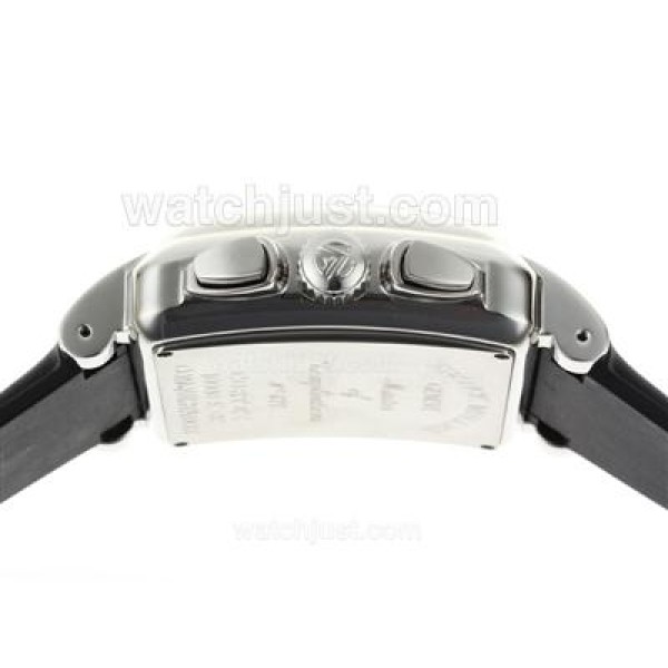 Franck Muller Conquistador Chronograph Swiss Valjoux 7750 Movement with White Dial-Rubber Strap