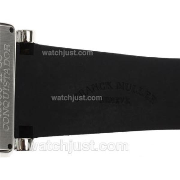 Franck Muller Conquistador Chronograph Swiss Valjoux 7750 Movement with White Dial-Rubber Strap