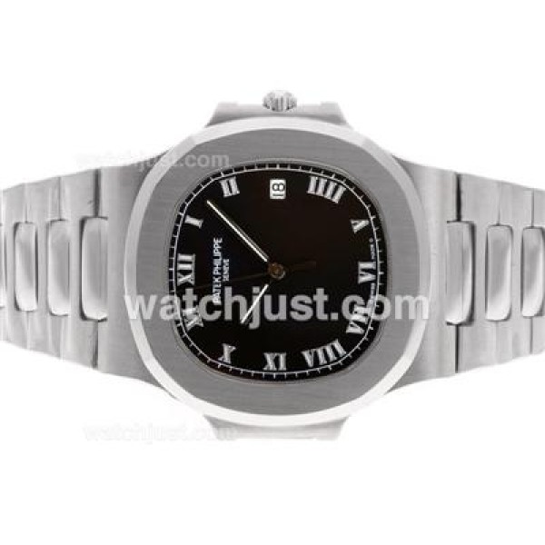 Patek Philippe Nautilus Swiss ETA 2836 Movement with Black Dial S/S