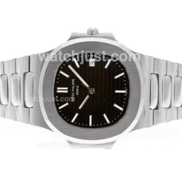 Patek Philippe Nautilus Swiss ETA 2836 Movement with Black Dial S/S