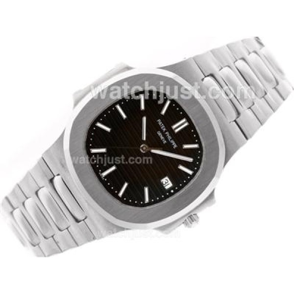 Patek Philippe Nautilus Swiss ETA 2836 Movement with Black Dial S/S