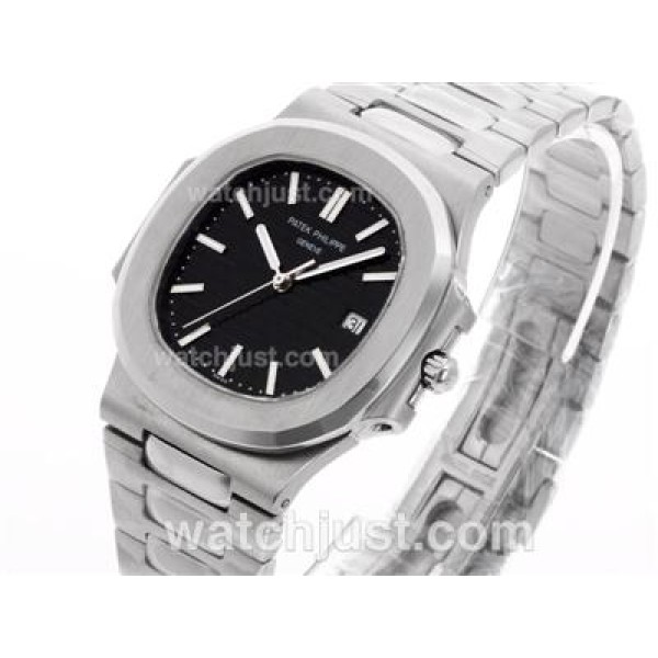 Patek Philippe Nautilus Swiss ETA 2836 Movement with Black Dial S/S
