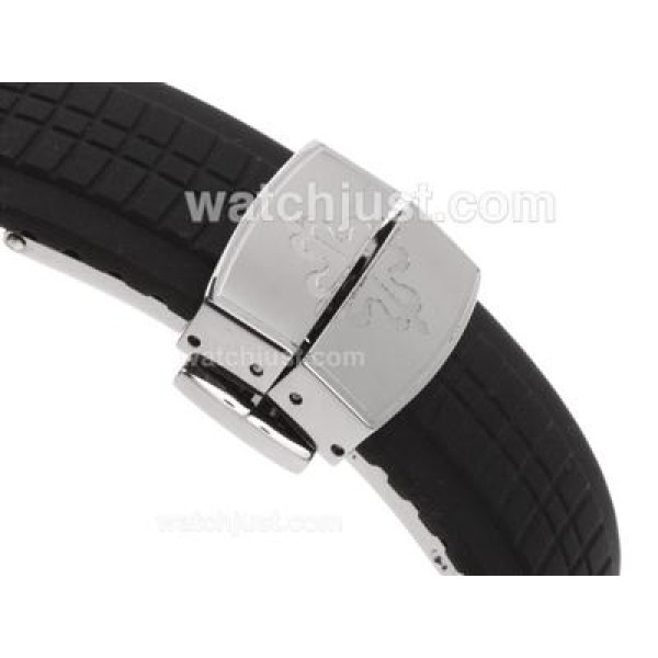 Patek Philippe Nautilus Swiss ETA 2836 Movement with Blue Dial-Rubber Strap