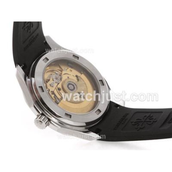 Patek Philippe Nautilus Swiss ETA 2836 Movement with Blue Dial-Rubber Strap