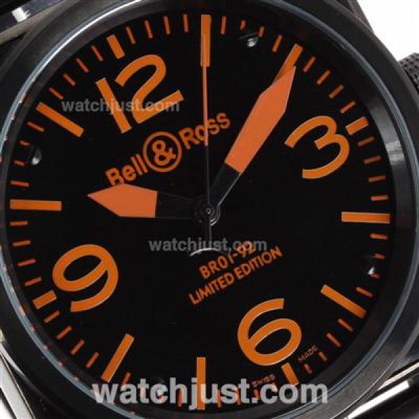 Bell & Ross BR 01-92 Automatic PVD Case with Black Dial-Orange Markers 46x46mm