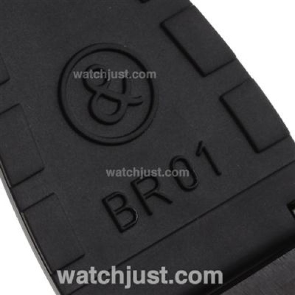 Bell & Ross BR 01-92 Automatic PVD Case with Black Dial-Orange Markers 46x46mm