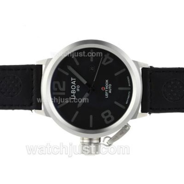 U-Boat Italo Fontana Automatic Black Dial with Gray Markers-Leather Strap