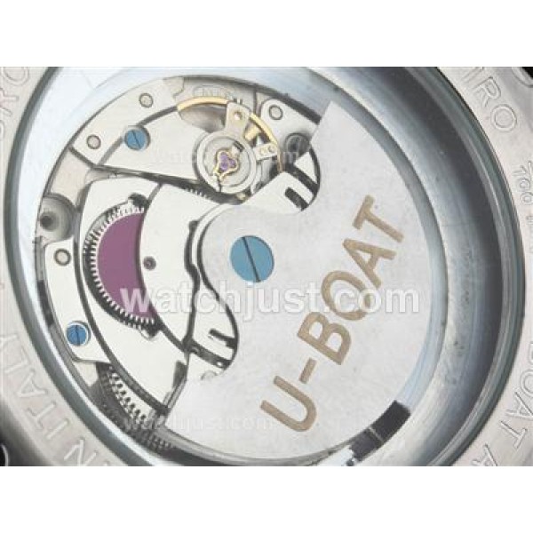 U-Boat Italo Fontana Automatic Black Dial with Gray Markers-Leather Strap