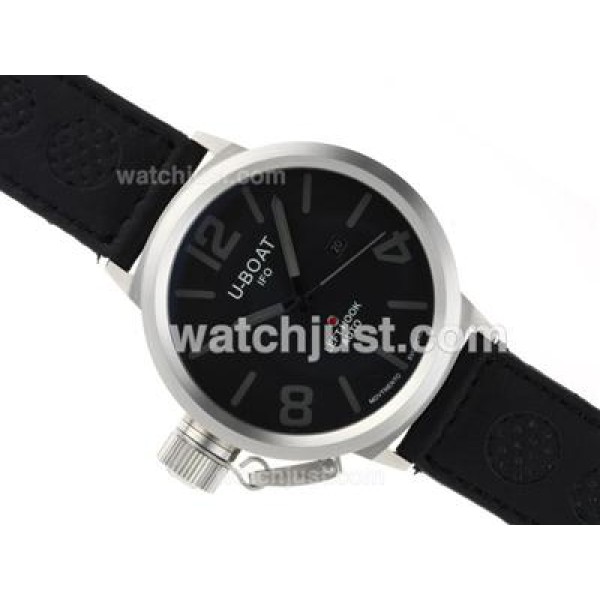 U-Boat Italo Fontana Automatic Black Dial with Gray Markers-Leather Strap