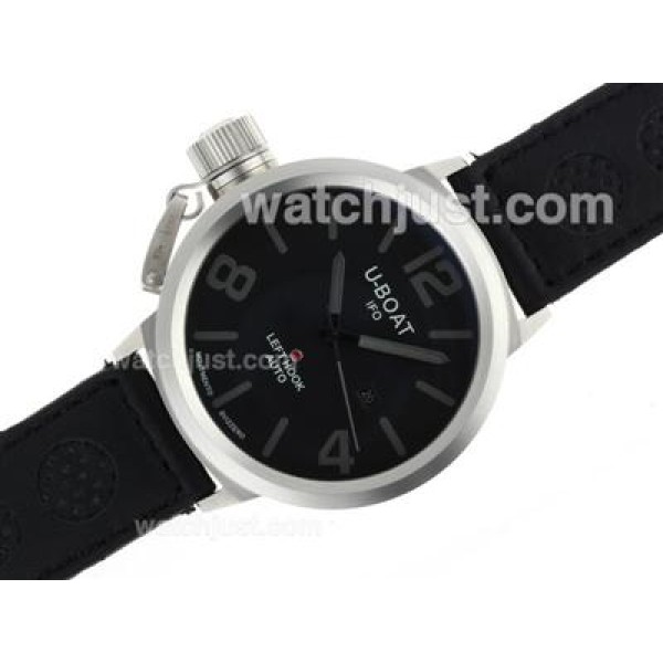 U-Boat Italo Fontana Automatic Black Dial with Gray Markers-Leather Strap