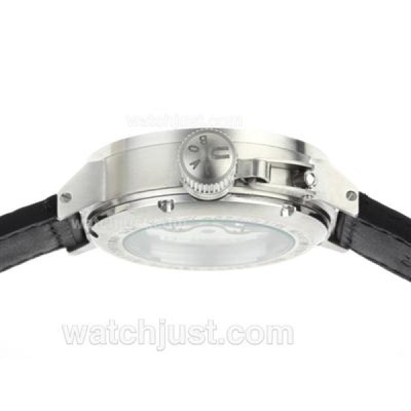 U-Boat Italo Fontana Automatic Black Dial with Gray Markers-Leather Strap