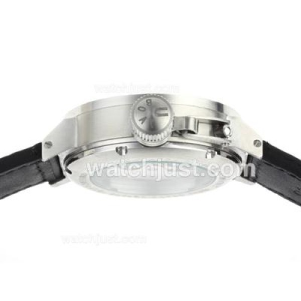 U-Boat Italo Fontana Automatic Black Dial with White Markers-Leather Strap
