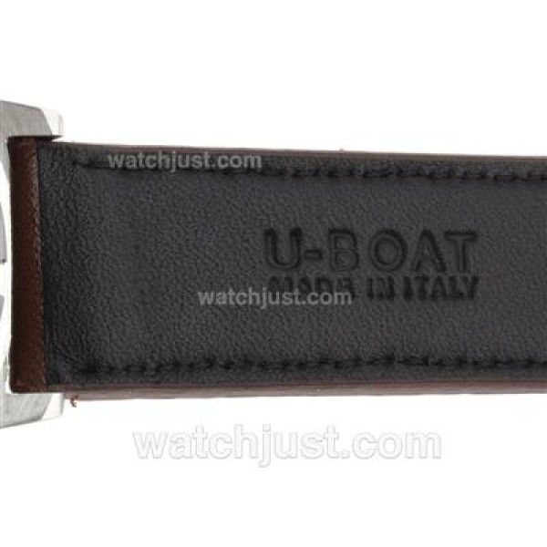 U-Boat Italo Fontana Working Chronograph White Dial with Black Markers-Leather Strap