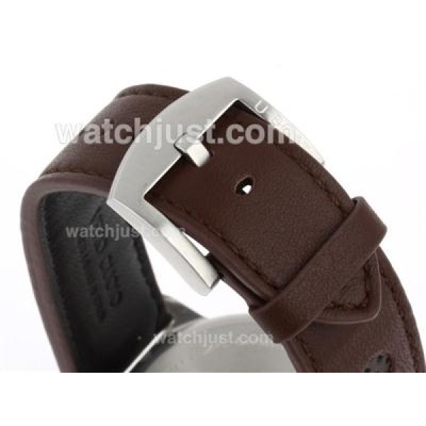 U-Boat Italo Fontana Working Chronograph White Dial with Black Markers-Leather Strap