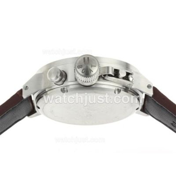 U-Boat Italo Fontana Working Chronograph White Dial with Black Markers-Leather Strap