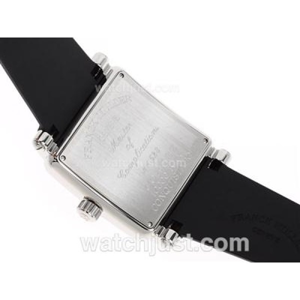 Franck Muller Conquistador King Swiss ETA 2824 Movement with White Dial-Rubber Strap